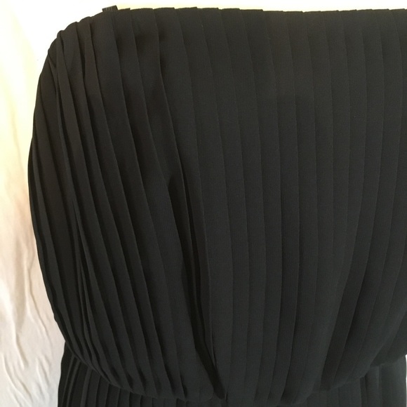 BCBGeneration Strapless Pleated Midi Dress Sz Small Pockets High Low Party Dress - Picture 5 of 6